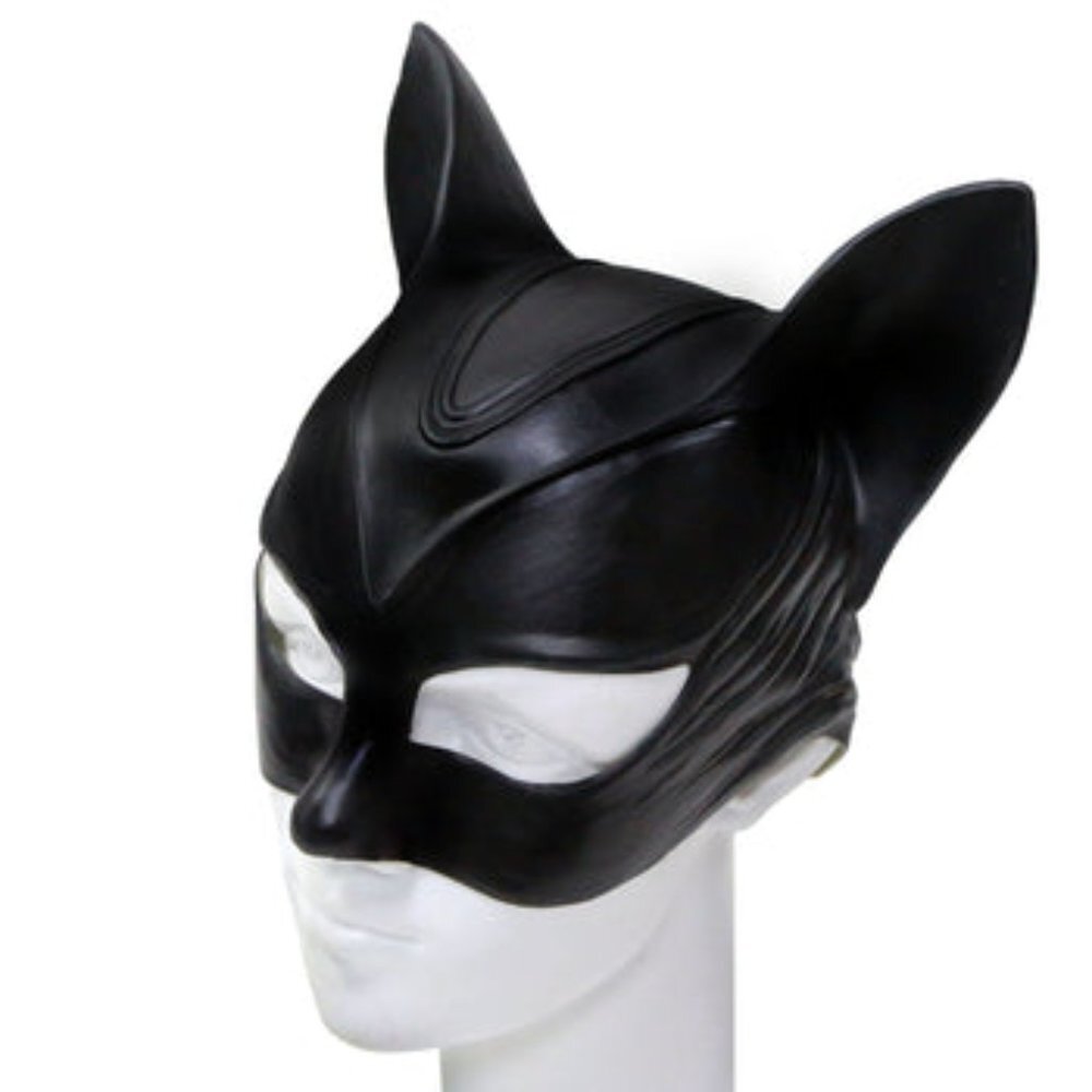 Cat Woman Face Latex Mask Cosplay Batman Catwoman Costume Props Halloween - Picture 4 of 5